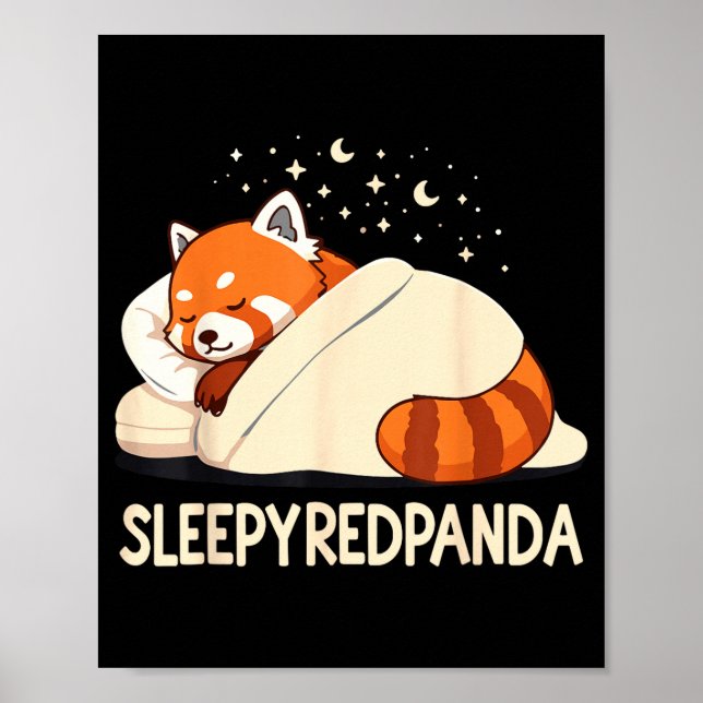 Red Panda Sleep Pajamas  Poster (Front)