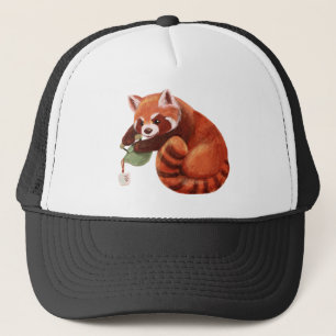 Red Panda Tea Time Trucker Hat