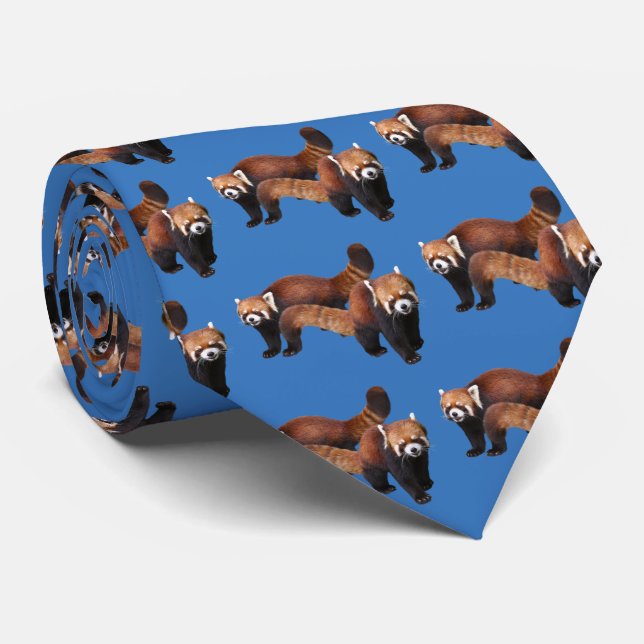 Red Panda Tie (Rolled)