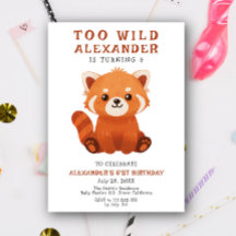 Red Panda Too Wild Birthday Party