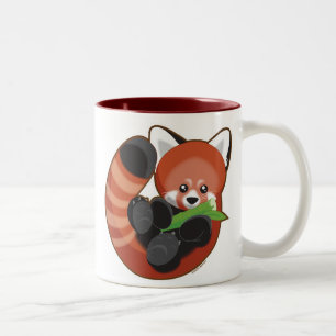 Red Panda Two-Tone Coffee Mug