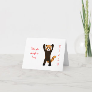 Red Panda Valentine's Day Card