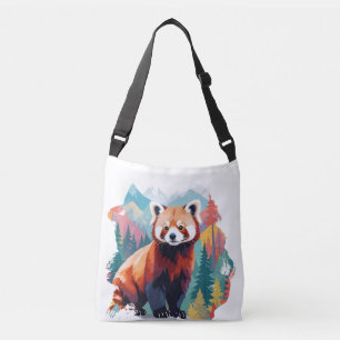 Red Panda Vector Art Animal In The Majestic Nature Crossbody Bag