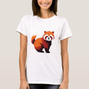 Red Panda Vector Art Animal Modern Urban Graphic T-Shirt