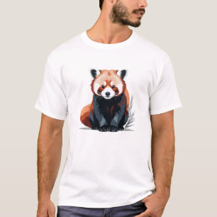 Red Panda Vector Graphic Art Portrait Animal Wild T-Shirt