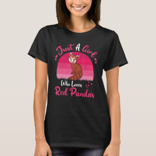 Red Panda   Vintage Just A Girl Who Loves Red Pand T-Shirt