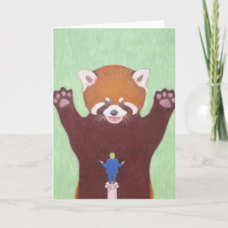 Red Panda vs. Trump Greeting Card
