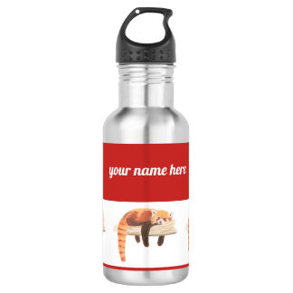 Red panda water bottle, chilling out 532 ml water bottle