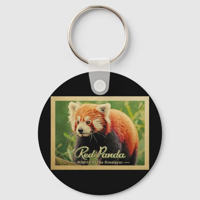 Red Panda - Wildlife Of The Himalayas Key Ring (Front)