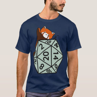 Red Panda With D20 T-Shirt