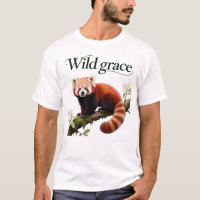 Red Panda with Rhododendron Flowers Art Print