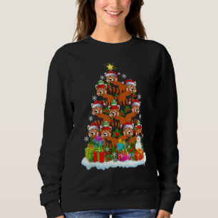 Red Panda   Xmas Holiday   Red Panda Christmas Tre Sweatshirt