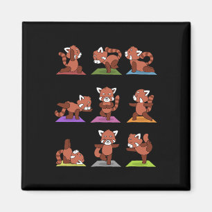 Red Panda Yoga _1 Magnet