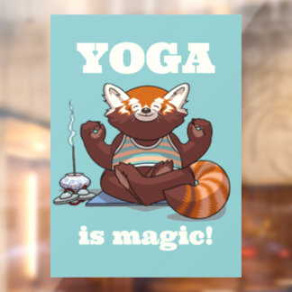 Red Panda Yoga Is Magic! Animal Meditation Artwork