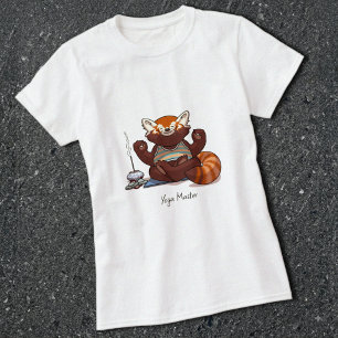 Red Panda Yoga Master Teacher Gift Animal Artwork T-Shirt