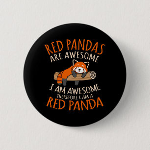 Red Pandas Are Awesome Cute Pet Animal Panda Lover 6 Cm Round Badge