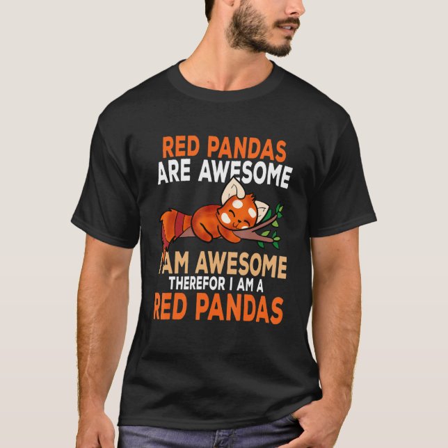 Red Pandas Are Awesome Men Women Red Panda Boys Ki T-Shirt (Front)
