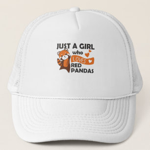 Red Pandas Girl Love Red Panda Kawaii Cute Animals Trucker Hat