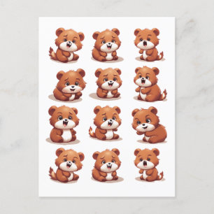 Red Pandas Holiday Postcard