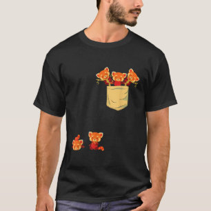 Red Pandas In Pocket Awesome Panda Bear Animal T-Shirt