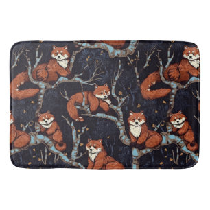 Red Pandas in Trees Bath Mat