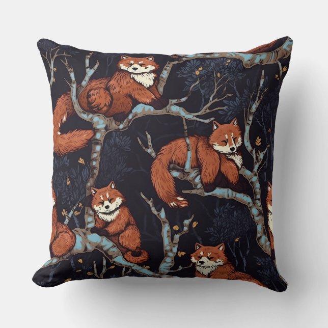 Red Pandas in Trees Cushion (Front)
