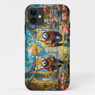 Red Pandas Jade Palace Design by Rich AMeN Gill iPhone 11 Case
