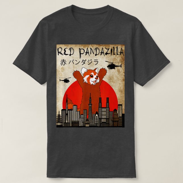 Red Pandazilla T-Shirt (Design Front)