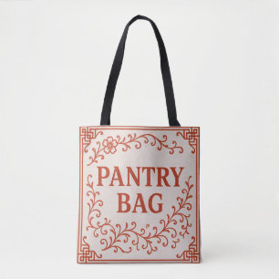 "RED PANTRY BAG" - CHINOISERIE TOTE 