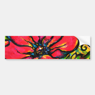 Red Papaver Bumper Sticker