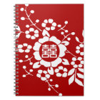 Red • Paper Cut Flowers • Double Happiness