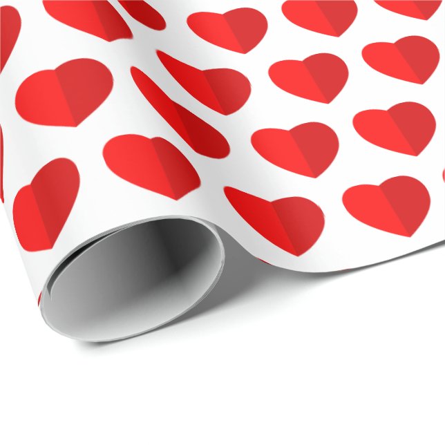 Red Paper Hearts Pattern (Roll Corner)