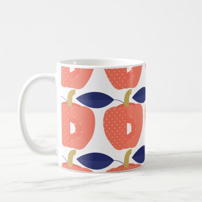 Red Paprika: Spice Inspired Seamless. Coffee Mug (Left)