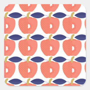 Red Paprika: Spice Inspired Seamless. Square Sticker