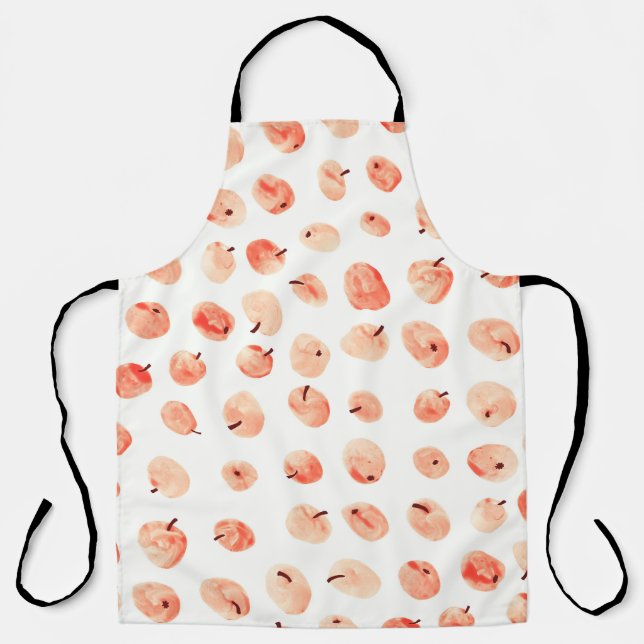 Red paradise apples pattern apron (Front)