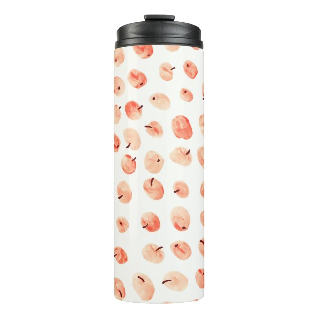 Red paradise apples pattern thermal tumbler (Front)