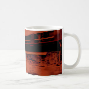 Red Paris night. Cool blurry motion of people Coffee Mug