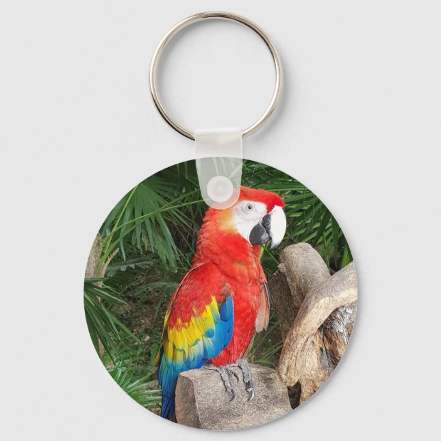 Red parrot keyring (Front)