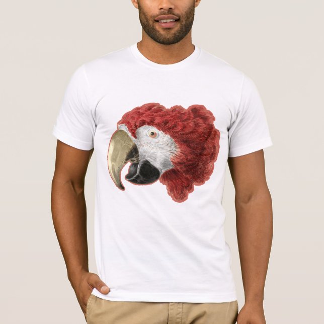 Red parrot men tshirts (Front)