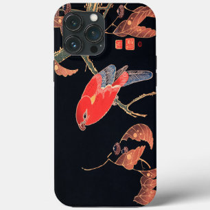 Red Parrot on the Branch of a Tree by Ito Jakuchu iPhone 13 Pro Max Case