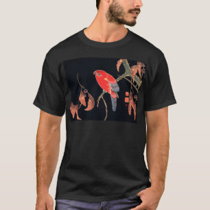 Red Parrot on the Branch of a Tree by Ito Jakuchu T-Shirt