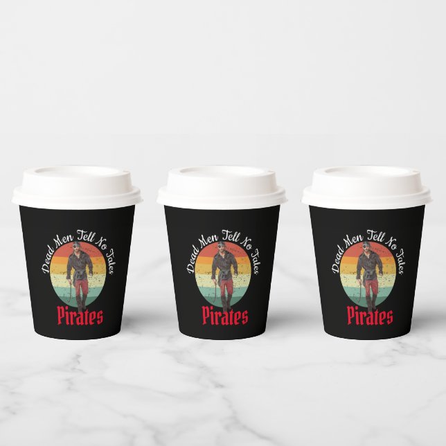 Red Party Pirates  Paper Cups (Multi)