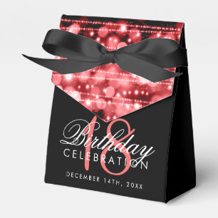 Red Party Sparkles 18th Birthday Favour Box