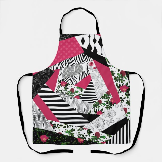 red patchwork, popular, patchwork throw pillow apron (Front)