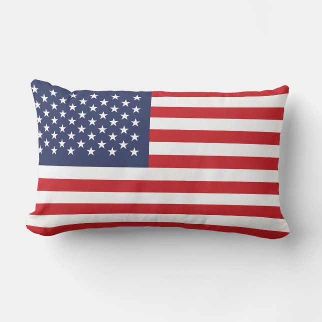 Red Patriot Flag Lumbar Cushion (Front)