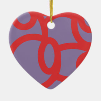 red pattern 646 ceramic tree decoration