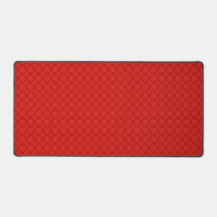 Red Pattern Artistic Design Desk Mat