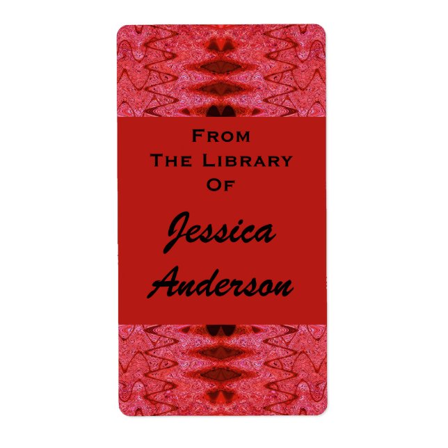 red pattern bookplates (Front)