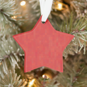 Red pattern star Christmas double-sided Ornament