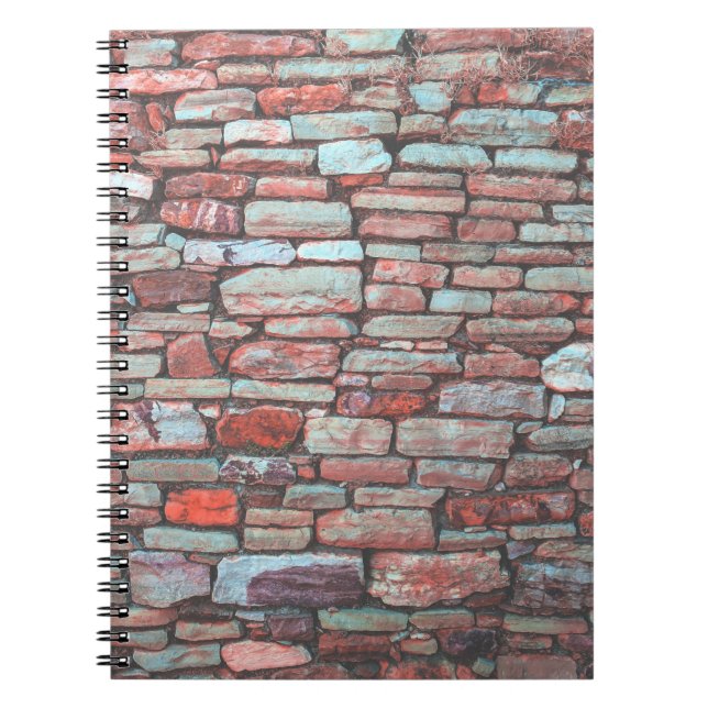Red pavement bricked wall notebook (Front)